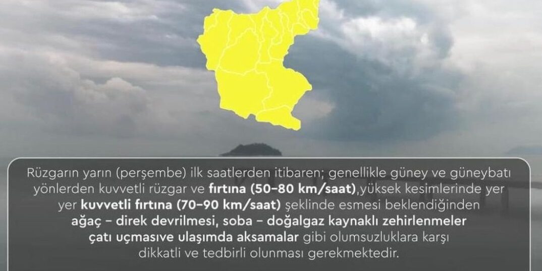 Meteoroloji'den Kuvvetli Rüzgar, Yer yer Fırtına Uyarısı!!!